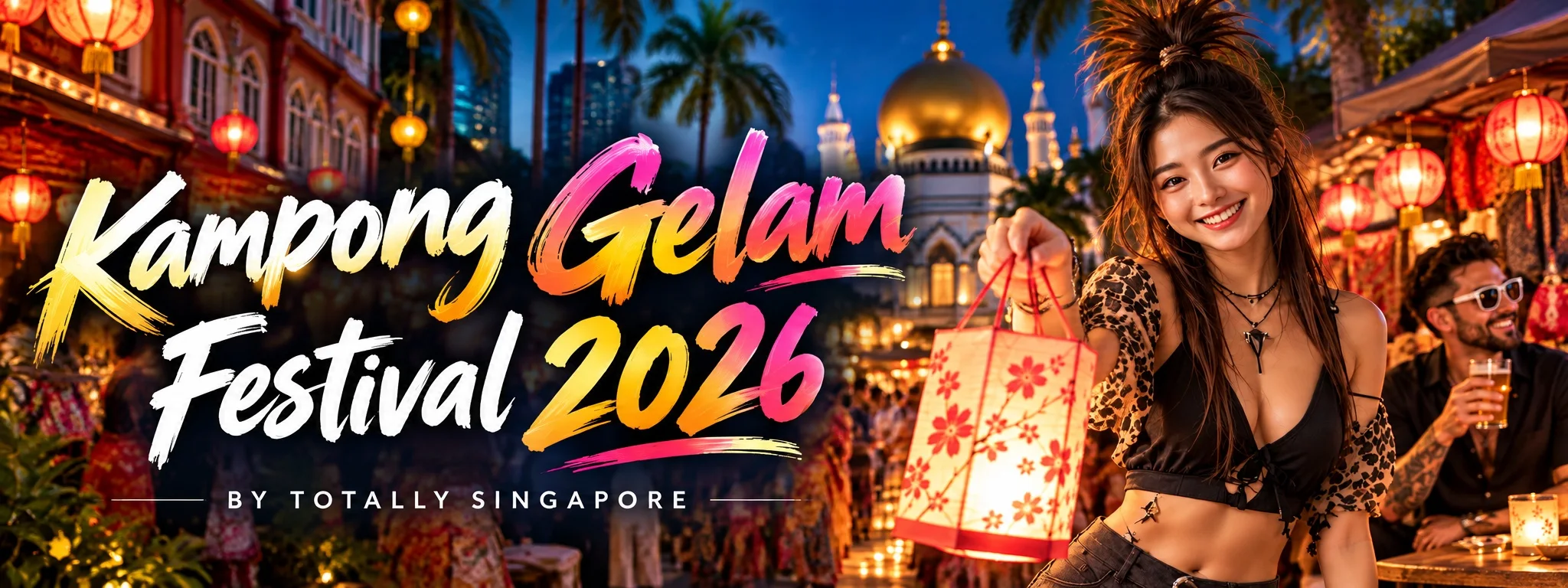 Kampong Gelam Festival at Sultan Gate Park in Singapore