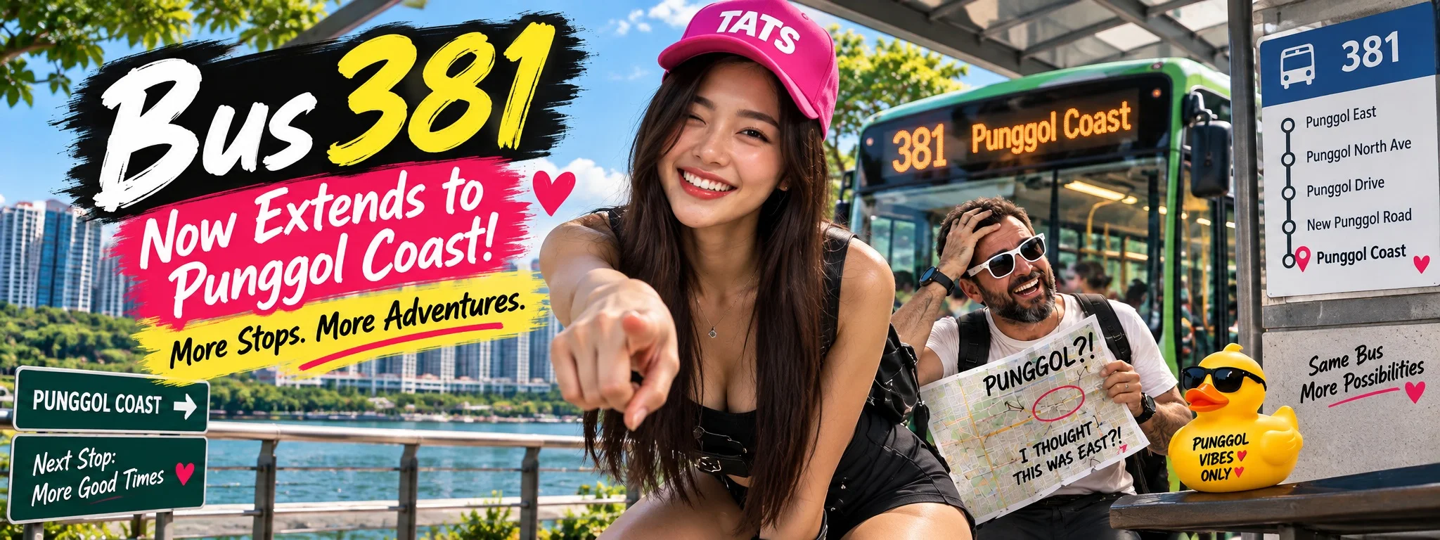 Bus Service 381 in Punggol, Singapore