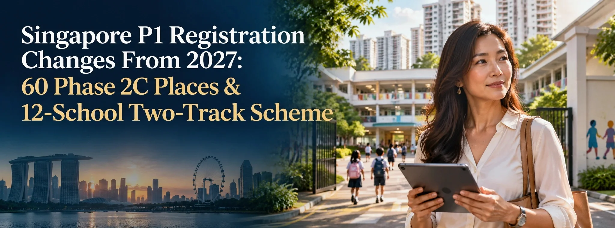 Singapore Primary 1 registration changes 2027 news graphic